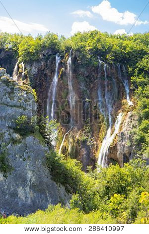 Waterfalls In The Plitvice Lakes National Park