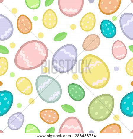 Seamless Easter Seamless Pattern On White Backgrounds