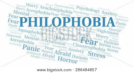 Philophobia Word Cloud. Wordcloud Made With Text Only.
