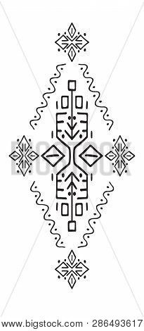 Ethnic Style Vector Illustration African Ornament Polynesian Handicraft Scandinav Embroidery
