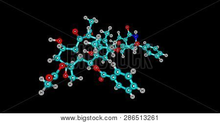 Paclitaxel Or Taxol Is A Chemotherapy Medication Used To Treat A Number Of Types Of Cancer. 3d Illus