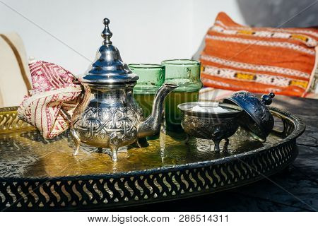 Arabian Mint Tea (moroccan Mint Tea) The National Hot Drink In The Middle East And The Muslim World.