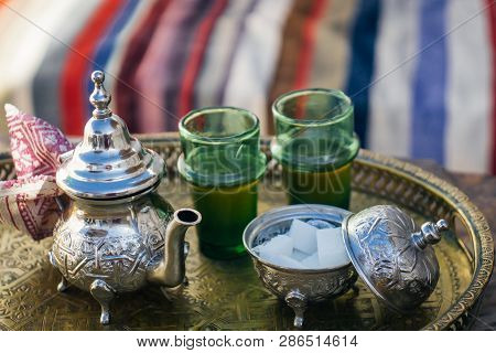Arabian Mint Tea (moroccan Mint Tea) The National Hot Drink In The Middle East And The Muslim World.
