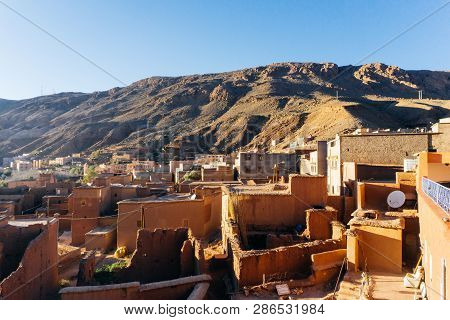 Morocco Tourism: Trekking Man In Mountains. Atlas Mountains, Jebel Sakhro (djebel Sahro), Ourzazate,