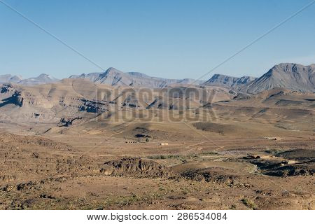 Morocco Tourism: Trekking Man In Mountains. Atlas Mountains, Jebel Sakhro (djebel Sahro), Ourzazate,