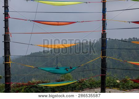 Batu Malang, East Java, Indonesia - May 2018 : Area Of Activity At Selecta Batu Flower Garden In Mal