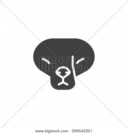 Mole Head Vector Icon. Filled Flat Sign For Mobile Concept And Web Design. Mole Animal Glyph Icon. S