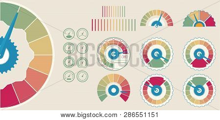 Business Credit Score. Customer Satisfaction Indicators Levels. Credit Score Rating Illustration. Co