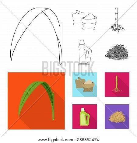 Vector Illustration Of Farm And Agriculture  Sign. Set Of Farm And Technology Stock Symbol For Web.