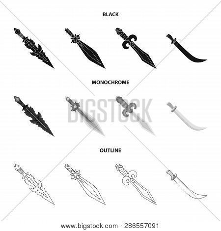 Vector Design Of Game  And Armor  Icon. Collection Of Game  And Blade  Stock Vector Illustration.