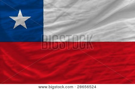 Kompletní zamával národní vlajka Chile pro pozadí