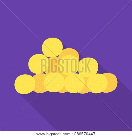 Isolated Object Of Corn And Flake Logo. Set Of Corn And Snack  Vector Icon For Stock.
