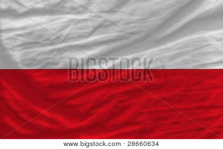 Kompletní zamával národní vlajkou Polska pro pozadí