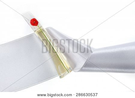 Prague, Czech Republic- January 22, 2019. Perfume KENZO bottle on white background.  Kenzo Flower Perfume