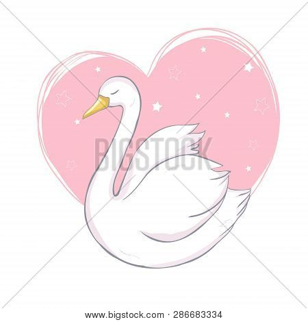 Swan. White Bird. Sign, Symbol, Logo, Logo Vector. Vector.