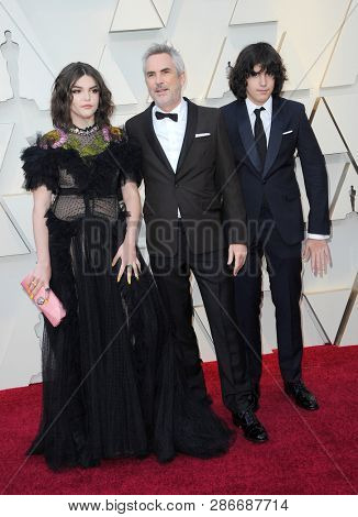 Alfonso Cuaron, Tess Cuaron and Olmo Cuaron at the 91st Annual Academy Awards held at the Hollywood and Highland in Los Angeles, USA on February 24, 2019.