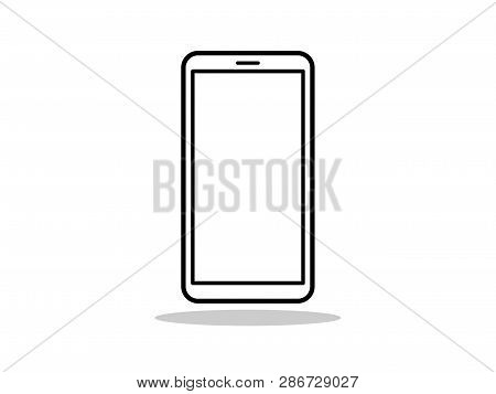 Vector Smartphone Icon Shape In Iphone Style Isolated On White Background