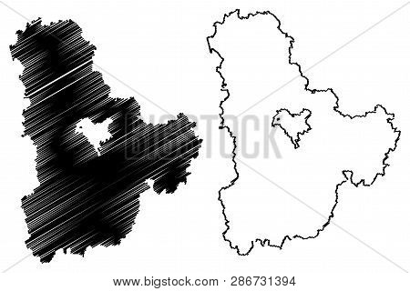Kiev Oblast (administrative Divisions Of Ukraine, Oblasts Of Ukraine) Map Vector Illustration, Scrib