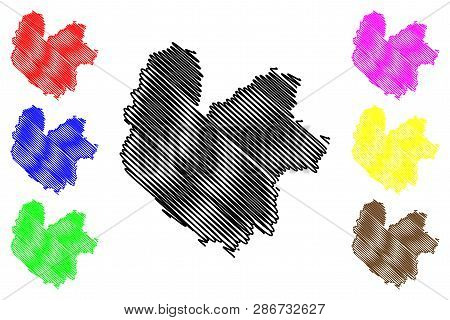 Thai Nguyen Province (socialist Republic Of Vietnam, Subdivisions Of Vietnam) Map Vector Illustratio