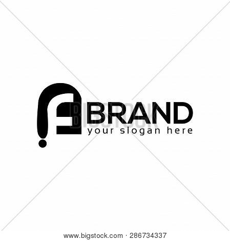 Black Nf Monogram, Letter Logo, Flat Design