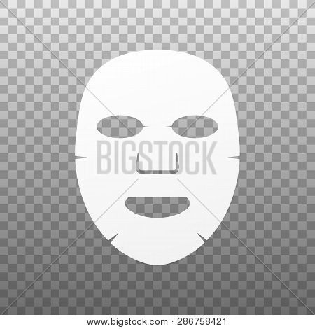 Facial Mask Flat Icon. Medicine, Cosmetology And Health Care. Vector Stock Illustration.