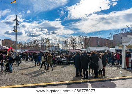February 2019: Candelera Fair In Molins De Rei, Catalonia, Spain