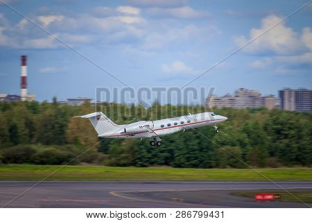 Tc-trh - G450 . The Plane Takes Off. Official Summer Spotting At Pulkovo Airport On August 15, 2018,
