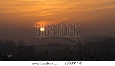 The View From The Warschauer Strasse To The Ostkreuz In Berlin