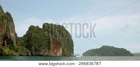 Koh Phi Phi Ley Island, Pileh Lagoon, The Andaman Sea, Thailand. A Famous Tourist Destination
