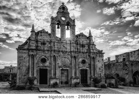 Arkadi, Crete - September 24: Eastern Orthodox Monastery On September 24 On September 24, 2017 In Ar