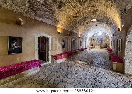 Arkadi, Crete - September 24: Interior Of Eastern Orthodox Monastery On September 24 On September 24