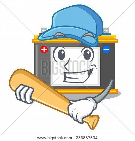 Playing Baseball Accomulator In The A Character Shape