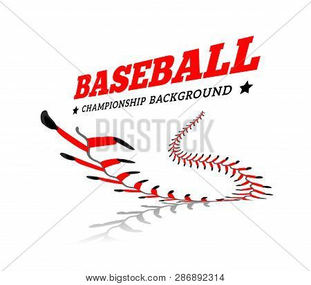 Baseball Background. Lace From A Baseball On A White. Vector