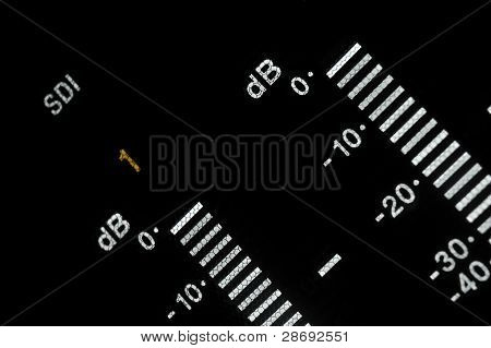 매크로 샷-방송 비디오 플레이어 이퀄라이저 표시