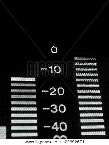 Makro Schuss-Anzeige von der Sendung Video-Player, Equalizer