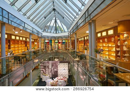 DUSSELDORF, GERMANY - CIRCA SEPTEMBER, 2018: interior shot of Franzen store in Dusseldorf.