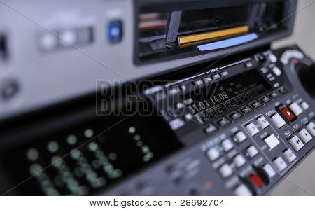 an der Vorderseite des Recorders Digibeta hautnah