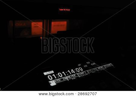 an der Vorderseite des Recorders Digibeta hautnah