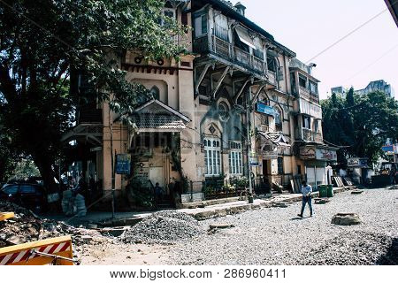 Mumbai India March 1, 2019 View Of A Building  Located At Colaba District In Mumbai In The Afternoon