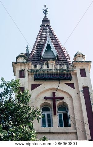 Mumbai India March 1, 2019 View Of A Building  Located At Colaba District In Mumbai In The Afternoon