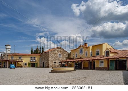 Almeida, Guarda, Portugal; May 2013: View Of The Picadeiro Courtyard Del´rey In The Walled City Of A