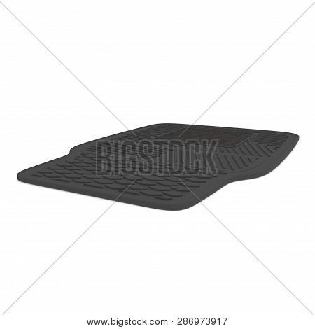 Car Floor Rubber Mat Isolated On White Background 3d Illustration