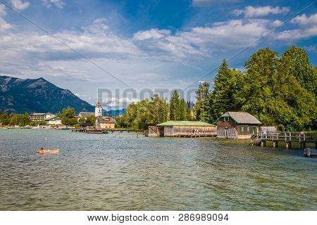 View Of Strobl Am Wolfgangsee, Salzkammergut, Austria, Europe