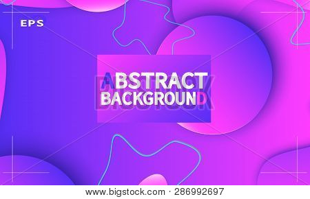 Fluid Shapes Composition. Wavy Abstract Cover Design. Creative Colorful Wallpaper. Trendy Gradient P