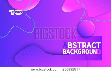 Fluid Shapes Composition. Wavy Abstract Cover Design. Creative Colorful Wallpaper. Trendy Gradient P