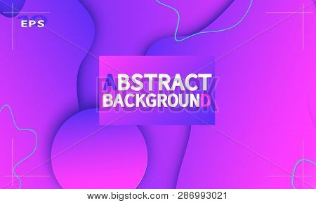 Fluid Shapes Composition. Wavy Abstract Cover Design. Creative Colorful Wallpaper. Trendy Gradient P