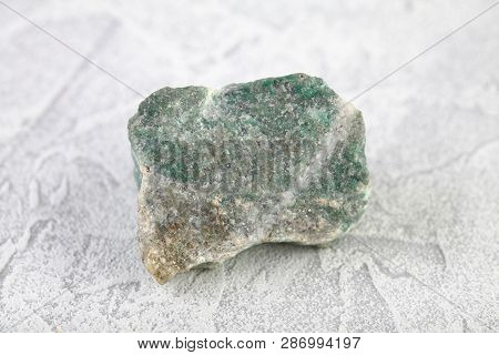 Natural Rock Specimens - Green Listvenite, Listwanite Mineral From Berezovsk, Ural, Russia On White 