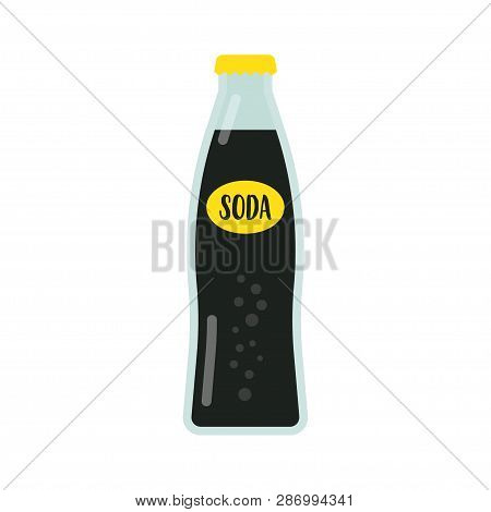 Bottle Of Soda Drink N Plastic Tarre. Carbonated Drink. Vector Illustration Isolated On White Backgr