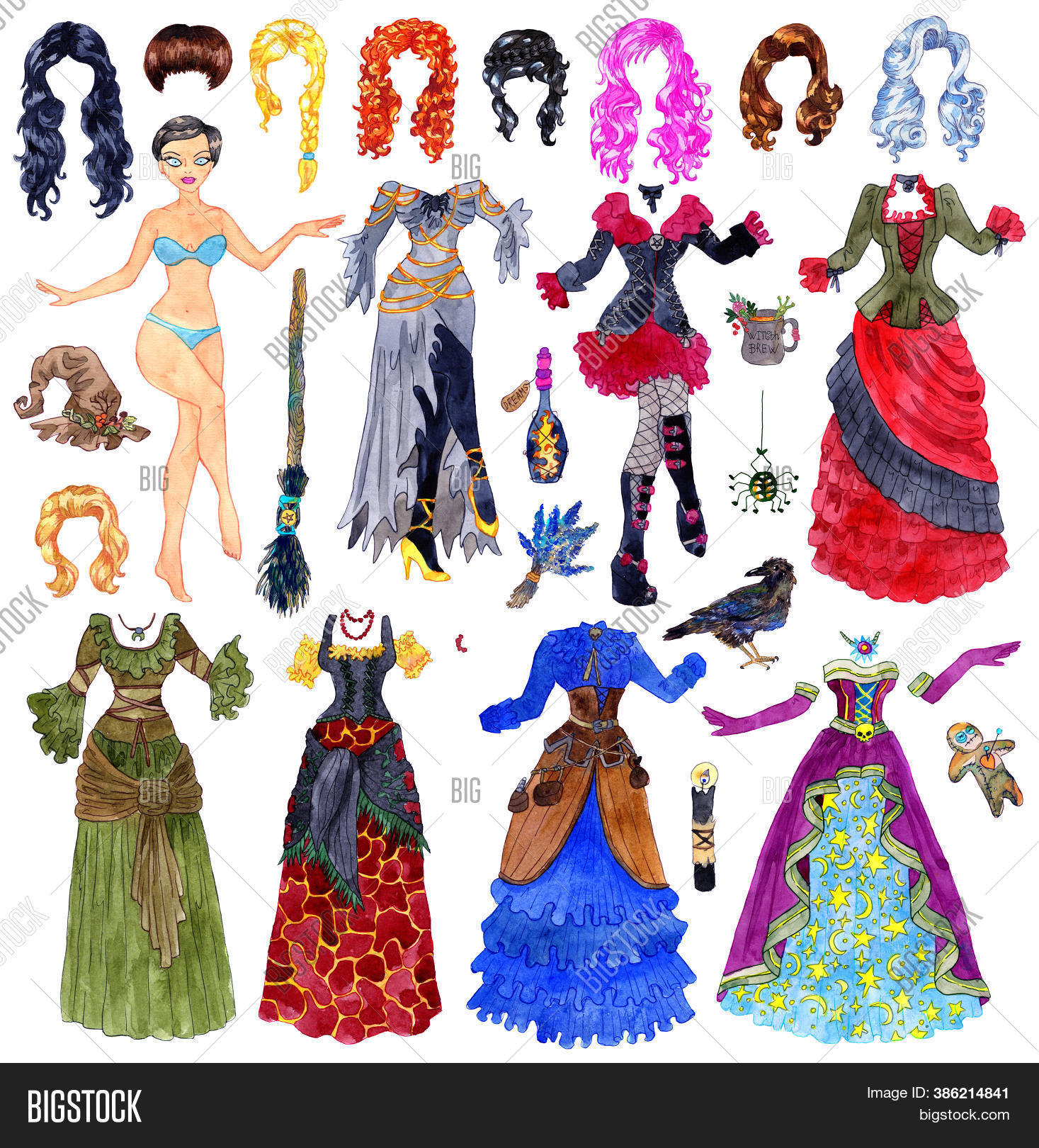 Big Colorful Set Dress Image & Photo (Free Trial) | Bigstock