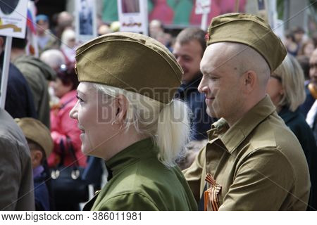 Victory Parade Of The 71th Anniversary Of The Victory Day, Pyatigorsk Russia - May 09, 2016